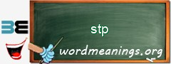 WordMeaning blackboard for stp